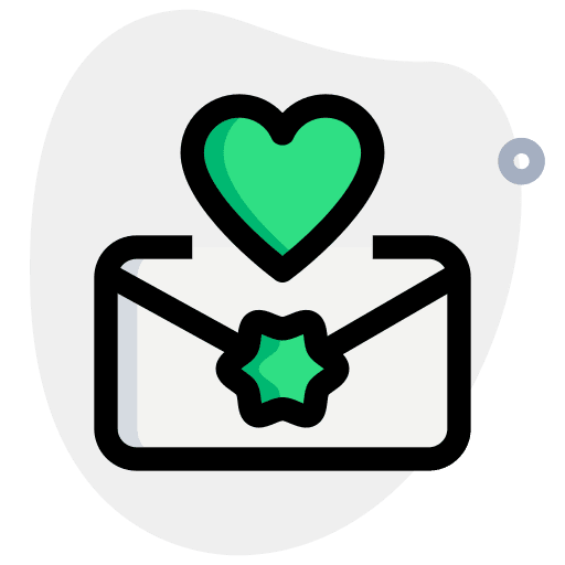 Love message multimedia envelope icon