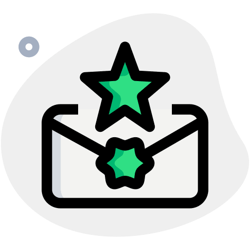 Star mails mail communications icon