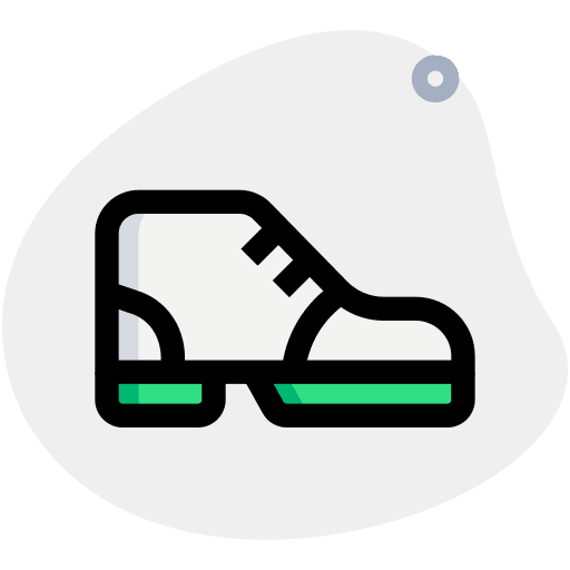 Leather shoe elegant leather shoe boots icon