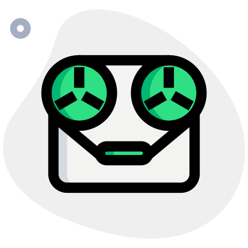 Videotape cassette tape video recorder radio cassette icon