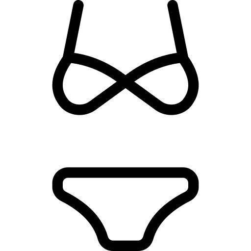 Bikini femenine summer clothing icon