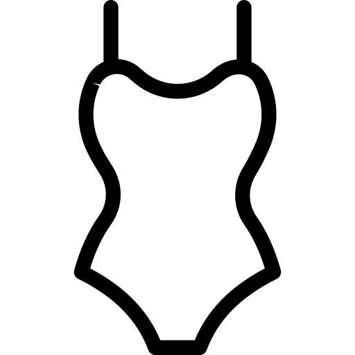 Swimsuit summer femenine beach icon