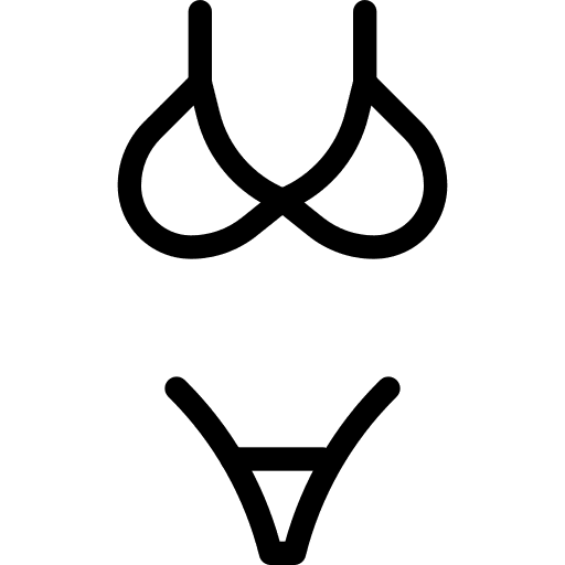 Bikini style beach swimsuit icon