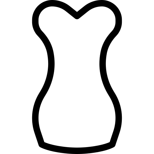 Dress femenine garment dress icon
