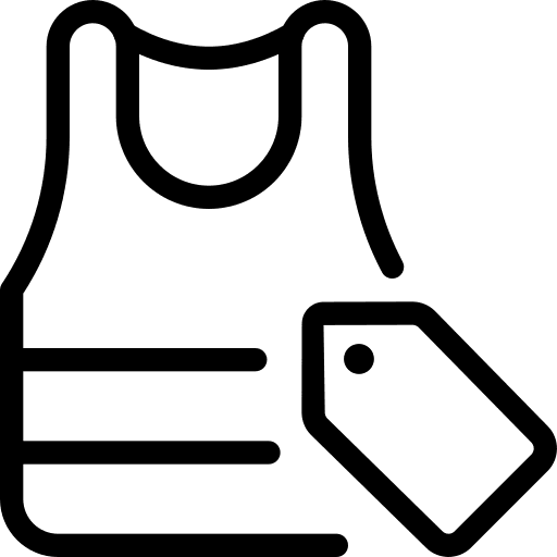 Favorite shopping tanktop commerce and shopping icon