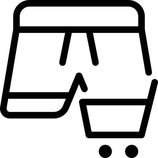 Shopping cart sport shorts commerce and shopping icon