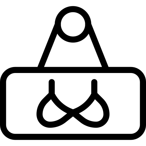 Signboard brassiere shop underwear icon