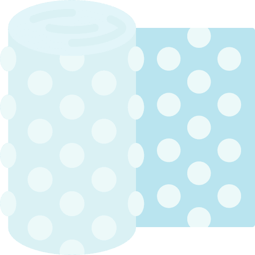 Bubble wrap protection secure wrap icon