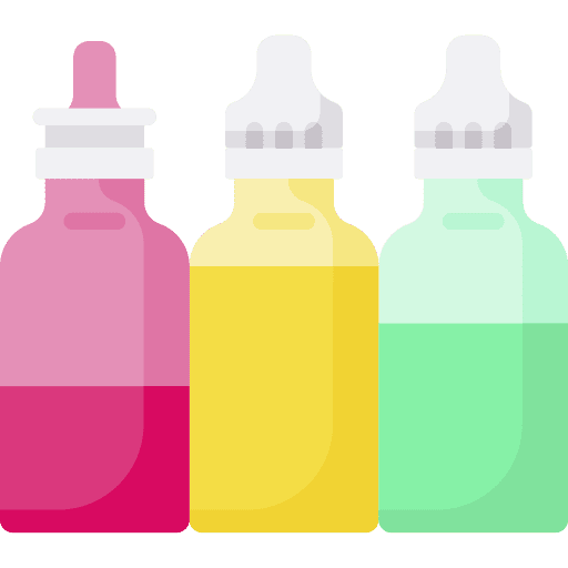 Colorant decoration bottles food icon