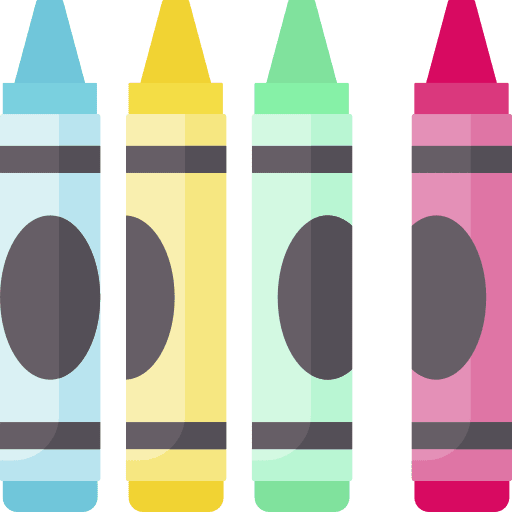 Crayons art and design education painting icon