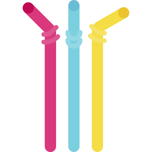 Straws plastic food and restaurant drink icon