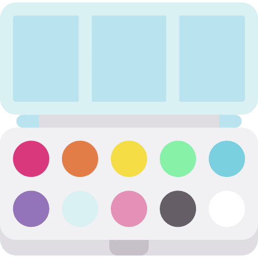 Watercolors box painting watercolors icon