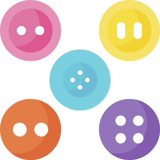 Buttons accesories clothing knob icon