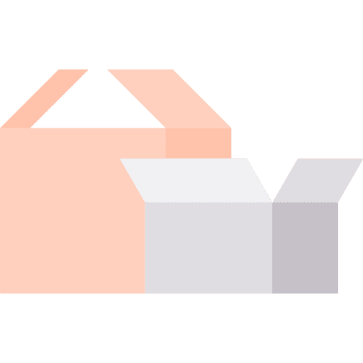 Cardboard storage box office material cardboard icon