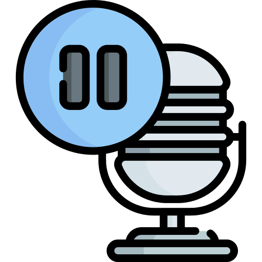 Pause button communications music and multimedia voice recording icon