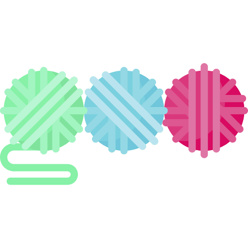 Yarn ball knitting hobbies and free time textile icon