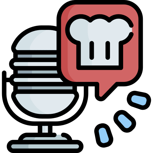 Podcast cooking talk radio icon
