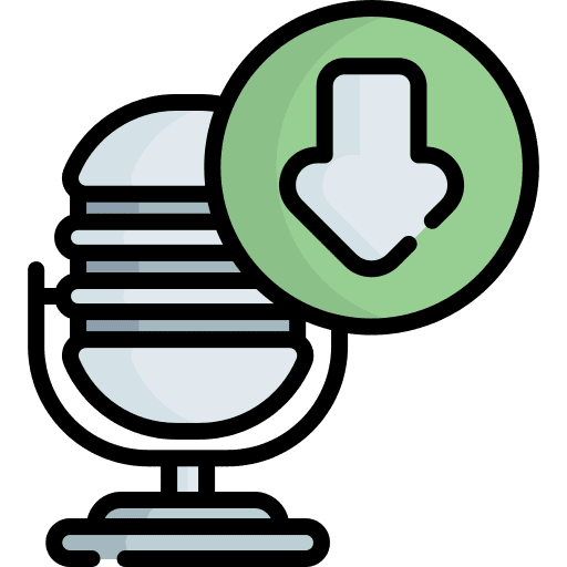 Download file podcast download file microphone icon