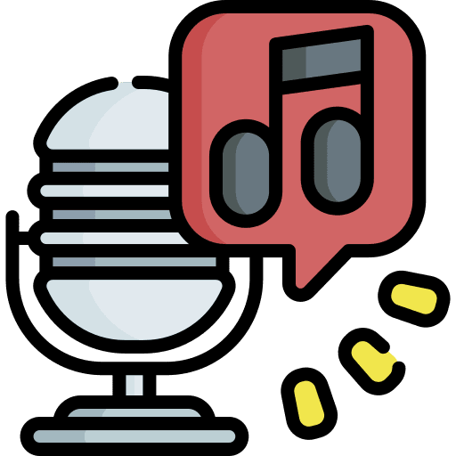 Podcast electronics song music and multimedia icon