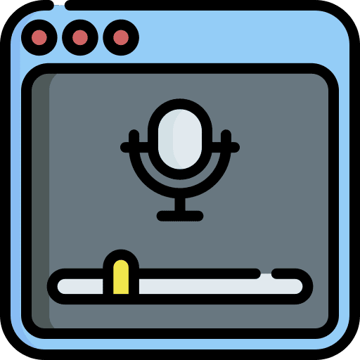 Podcast record audio page icon