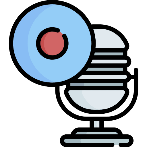 Record button communications voice recording music and multimedia icon