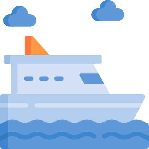 Yacht vacations travel transport icon