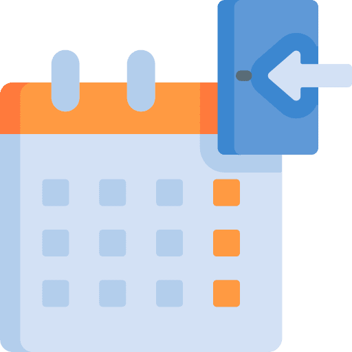 Check in plan calendar organization icon