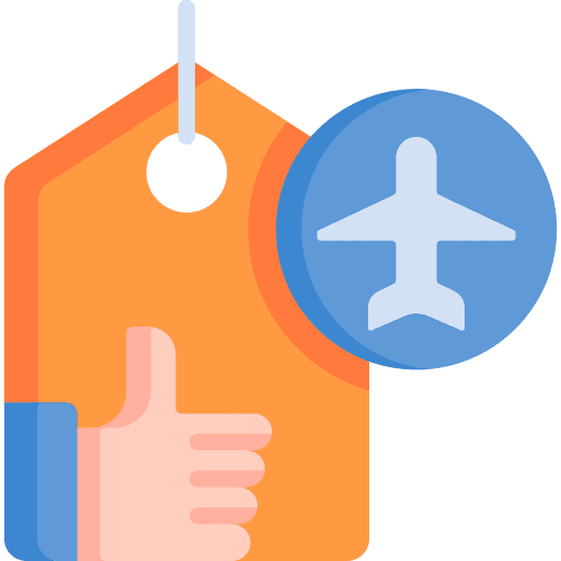 Deal holidays travel flight icon