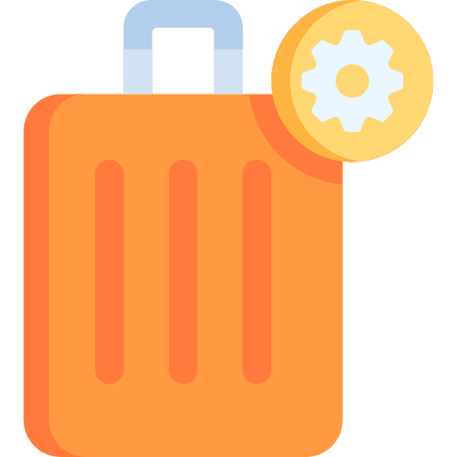 Luggage travel management trip icon