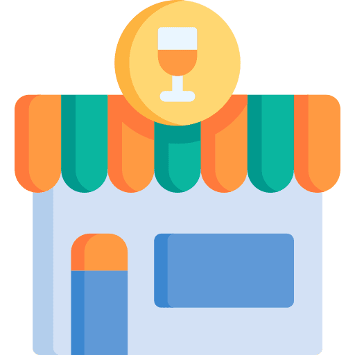 Restaurant commerce building architecture and city icon