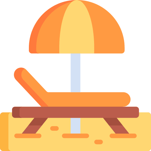 Beach chair relax summer beach chair icon