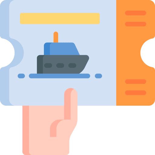 Ticket trip vacation holidays icon