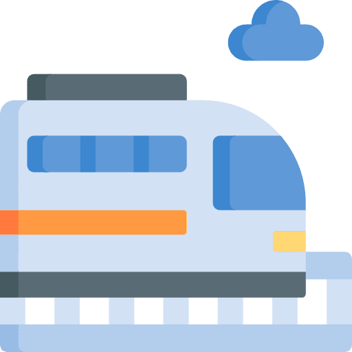 Train railway travel transportation icon