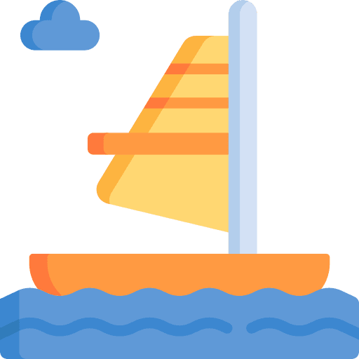 Windsurfing surfboard water sport surf icon