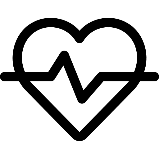 Pulse heart rate electrocardiogram medical icon