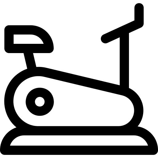 Stationary bike sports and competition sportive exercise icon