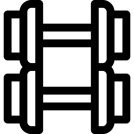 Dumbbells training equipment gym icon