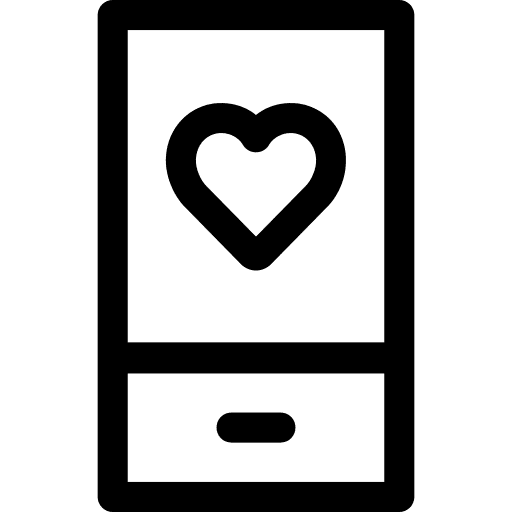 Fitness app heart beat device fit icon