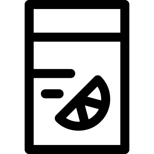 Lemonade soft drink lemon straw icon