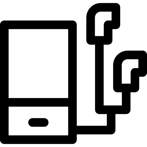 Music player electronics music player portable icon