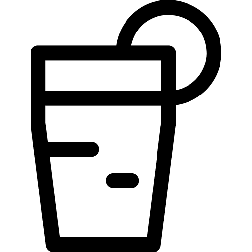 Orange juice drink healthy food vegan icon