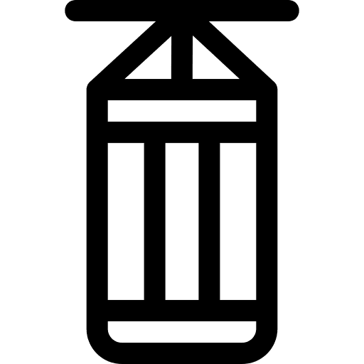 Punching bag sports and competition sand bag training icon