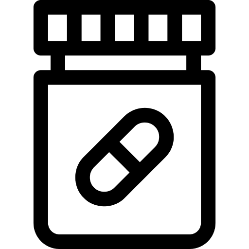 Suplements drugs medicine vitamins icon