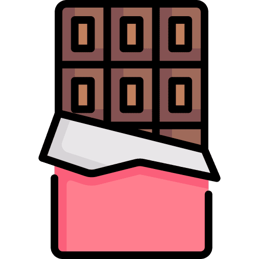 Chocolate bar sweet food chocolate bar icon