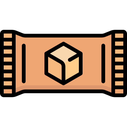 Sachet ingredients food brown sugar icon