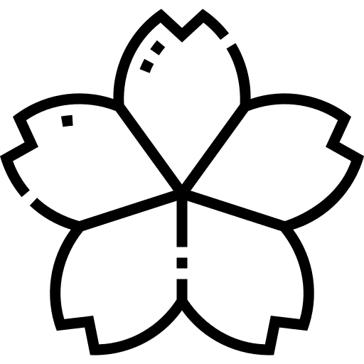 Cherry blossom nature art fold icon