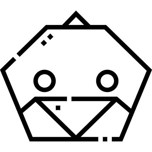 Chick craft paper art icon