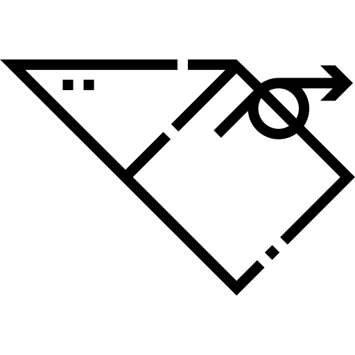 Flip fold paper arrow icon