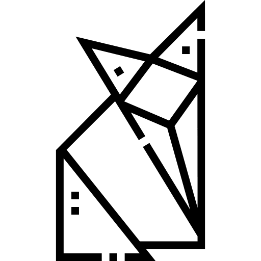 Fox fox fold paper icon