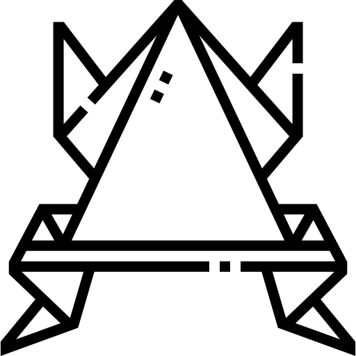 Frog animal craft paper icon